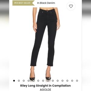 AGOLDE Riley Long Black Jeans